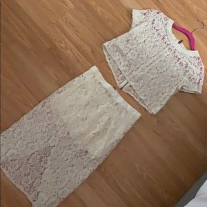 2 piece lace skirt set